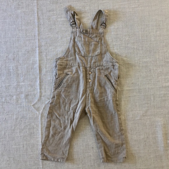 zara linen dungarees